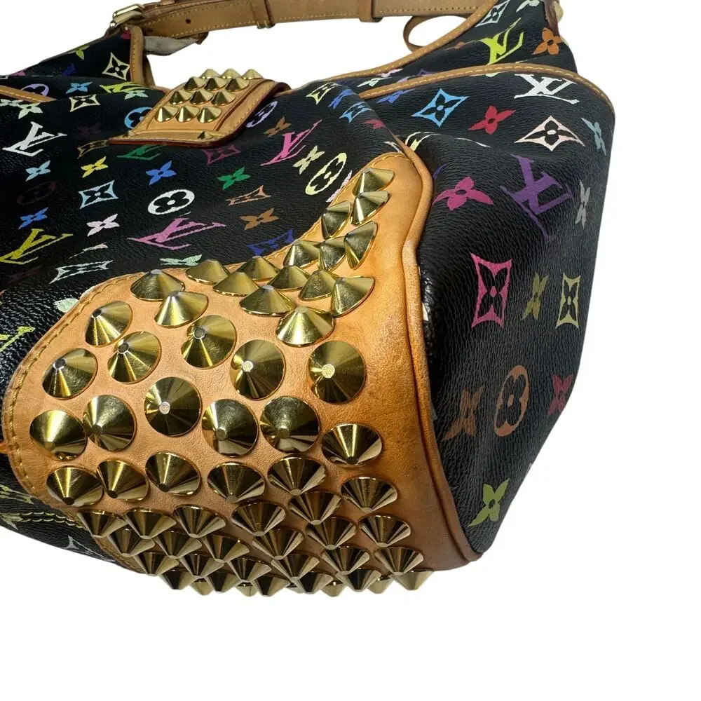 Louis Vuitton Multicolor Bag Chrissie Monogram Studded shoulder Vintage Murakami - Picture 15 of 16